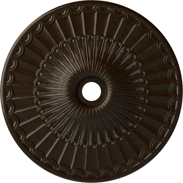 Ekena Millwork Galveston Ceiling Medallion (Fits Canopies up to 4 3/4"), 36 5/8"OD x 3 5/8"ID x 2 3/8"P, Bronze CM36GLBZS - main